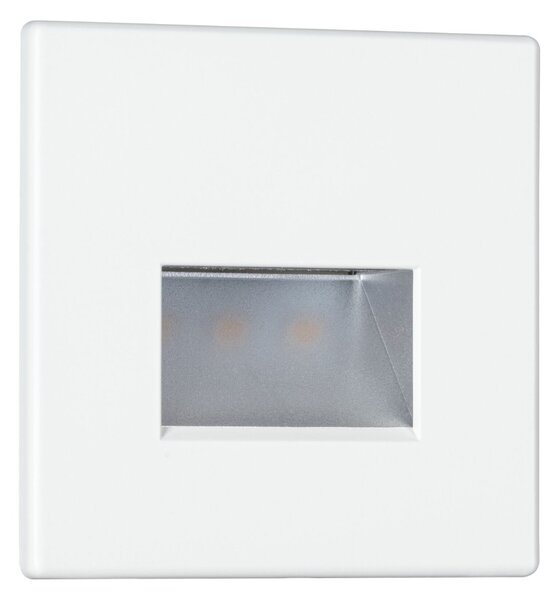 P 93093 LED vestavné svítidlo do zdi Edge Quadro hranaté 8x8cm 1,2W 230V 2700K bílá mat - PAULMANN
