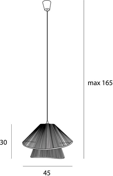 MaxLight Amalfi závěsné svítidlo 1x15 W černá P0580