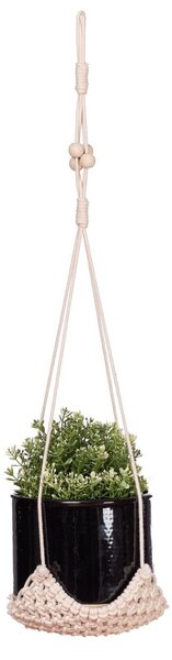 QNODI Závěs makramé na květináč VONIA, délka 60 cm, přírodní
