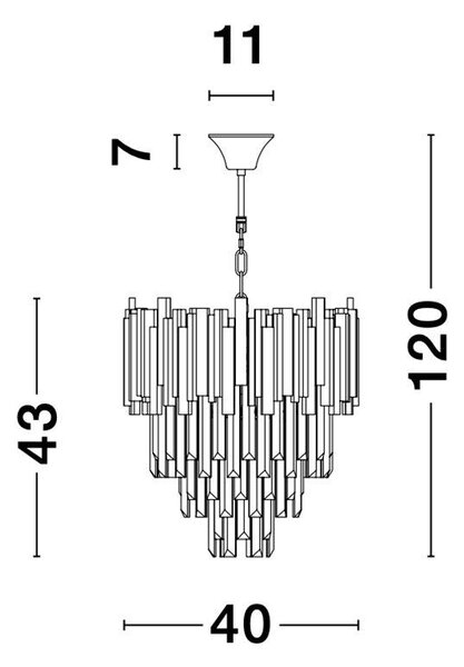 Nova Luce Závěsné svítidlo GRANE zlatý kov a křišťál E14 4x5W