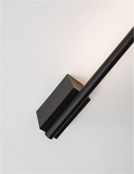 Nova Luce Nástěnné LED svítidlo GROPIUS černý hliník 10W 3000K