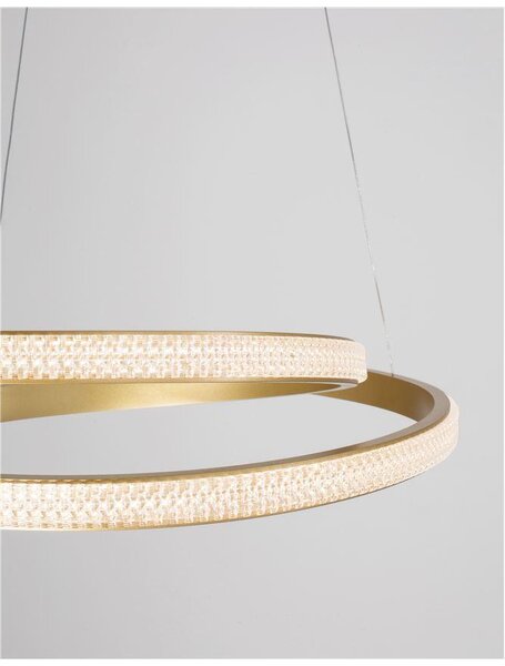 Nova Luce Závěsné LED svítidlo GRANIA, 25W 3000K stmívatelné Barva: Zlatá