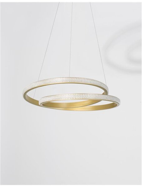 Nova Luce Závěsné LED svítidlo GRANIA, 25W 3000K stmívatelné Barva: Zlatá