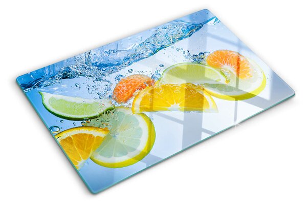Krájecí prkénko skleněné Citrusové plody ve vodě ddk-nr-wm-00006949