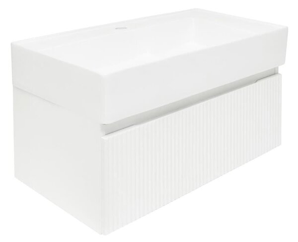 Koupelnová skříňka s umyvadlem SAT Evolution 78x30x44,8 cm bílá mat SATEVO80WMU2