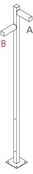 AR T4507E30 Walking - stojna 2500 - 2x90° hlavy - A 90h + B 60h - ARTEMIDE