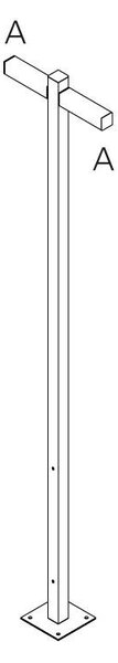 AR T4507C30 Walking - stojna 2500 - 2x180° hlavy - A 90h - ARTEMIDE