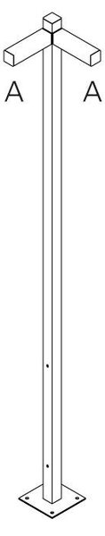 AR T4507B30 Walking - stojna 2500 - 2x90° hlavy - A 90h - ARTEMIDE