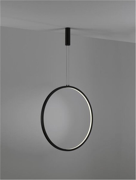 Nova Luce Závěsné LED svítidlo CHANGE, 48W 3000K stmívatelné Barva: Černá