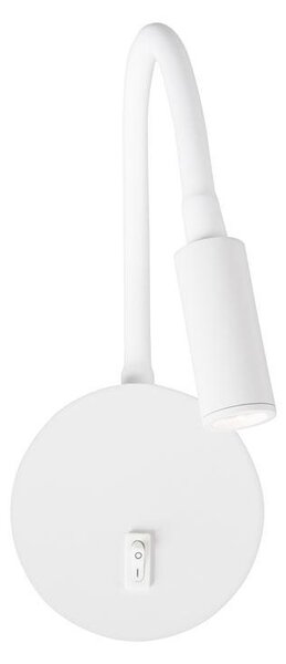 Nova Luce Bodové LED svítidlo JACO, 3W, 3200K nastavitelné vypínač na těle Barva: Bílá