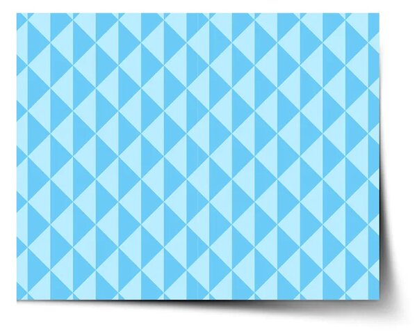 Sablio Plakát Modré obrácené pyramidy - 60x40 cm