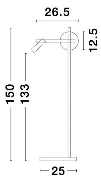 Nova Luce Stojací LED lampa JOLINE, 3200K čtecí lampička