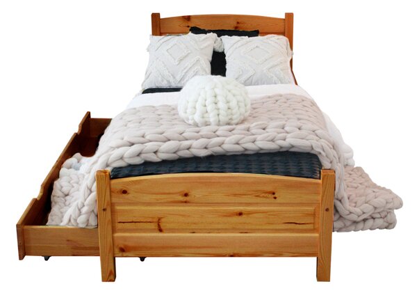Vyvýšená postel JOANA + rošt ZDARMA, 80 x 200 cm, olše-lak