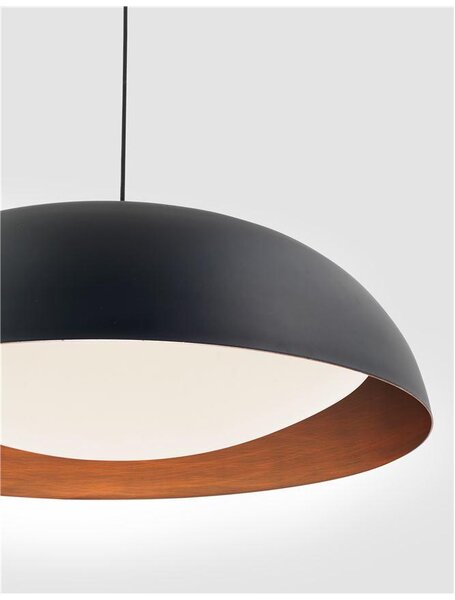 Nova Luce Závěsné LED svítidlo LANDON černé, 40W 3000K stmívatelné