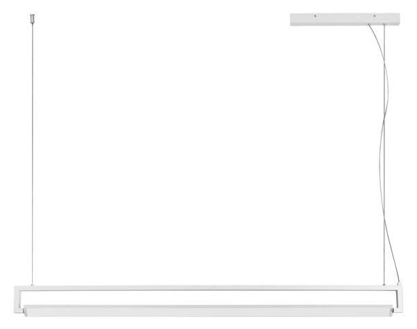 Nova Luce Závěsné LED svítidlo LINE bílá hliník a akryl rotační 38W 3000K