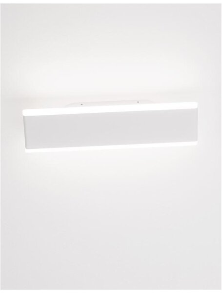 Nova Luce Nástěnné LED svítidlo LINE bílá hliník a akryl 2x8W 3000K