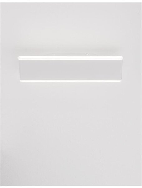 Nova Luce Nástěnné LED svítidlo LINE bílá hliník a akryl 2x8W 3000K