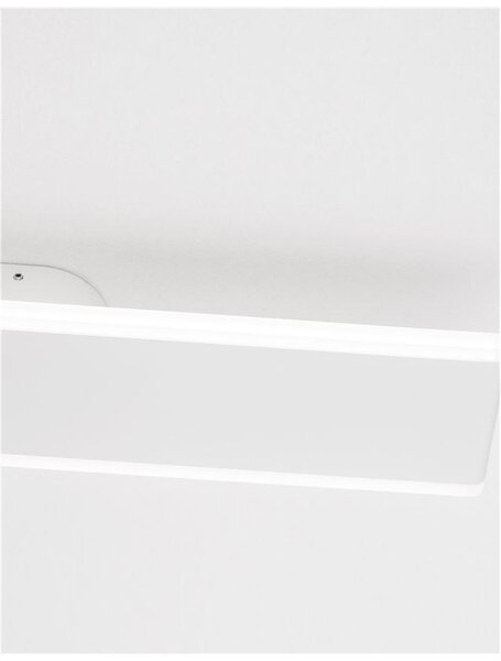 Nova Luce Nástěnné LED svítidlo LINE bílá hliník a akryl 2x12W 3000K