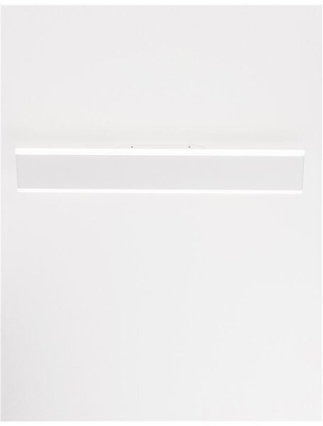 Nova Luce Nástěnné LED svítidlo LINE bílá hliník a akryl 2x12W 3000K