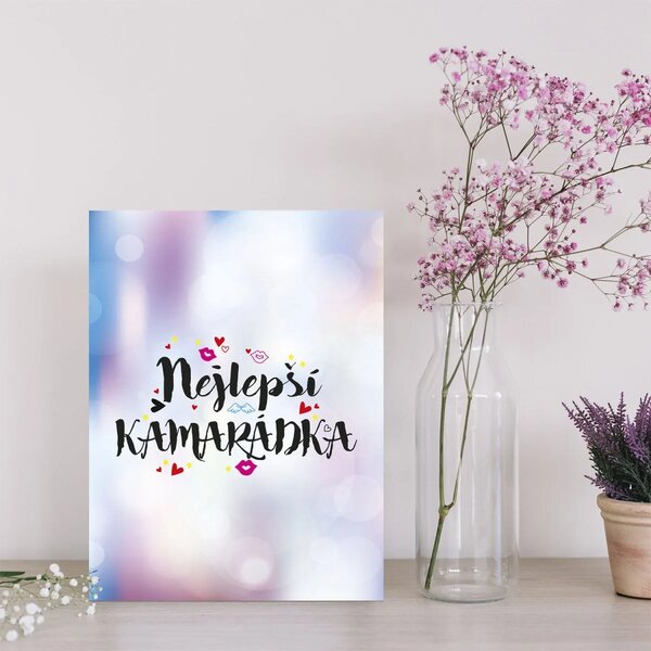 Sablio Dárková cedulka Nejlepší kamarádka: 30x40 cm