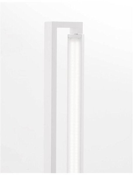 Nova Luce Stojací LED lampa LINE bílá hliník a akryl nastavitelné 27W 3000K