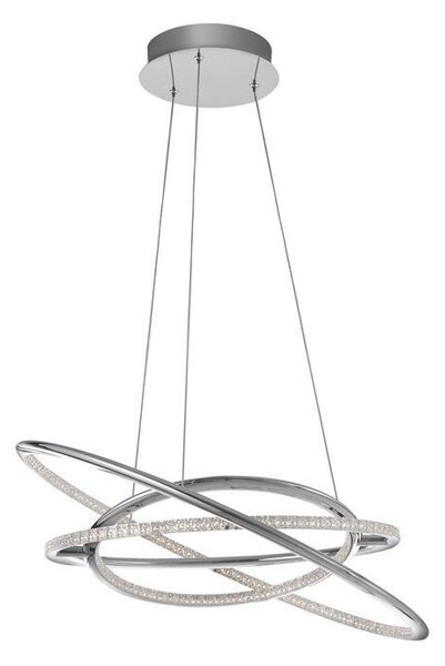 Nova Luce Závěsné LED svítidlo LIVORNO chromovaný hliník a akryl nastavitelné 55W 3000K