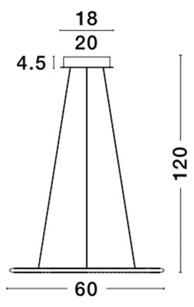 Nova Luce Závěsné LED svítidlo LIVORNO chromovaný hliník a akryl nastavitelné 55W 3000K