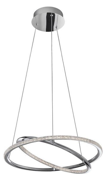 Nova Luce Závěsné LED svítidlo LIVORNO chromovaný hliník a akryl nastavitelné 29W 3000K