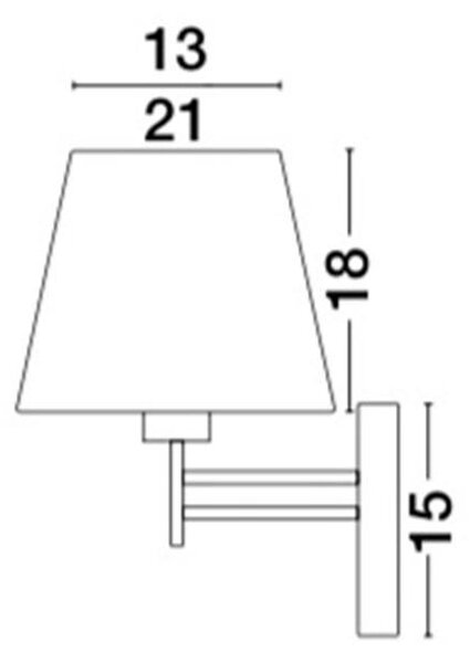 Nova Luce Nástěnné svítidlo LOGAN bílá hliník bílé stínidlo E27 1x12W vypínač na těle