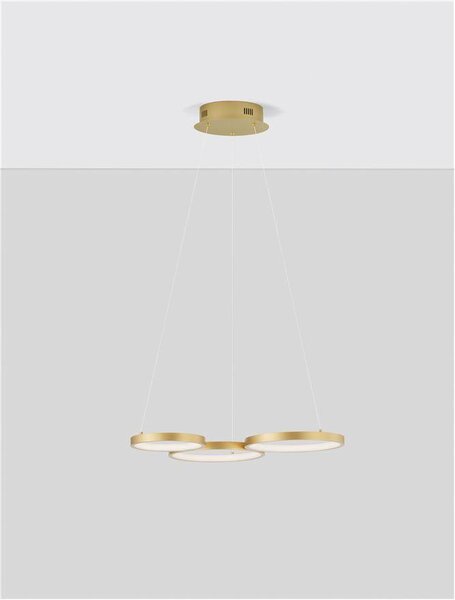 Nova Luce Závěsné LED svítidlo MAGNUS, 28W 3000K stmívatelné Barva: Mosaz