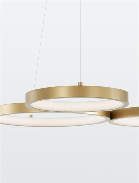 Nova Luce Závěsné LED svítidlo MAGNUS, 28W 3000K stmívatelné Barva: Mosaz