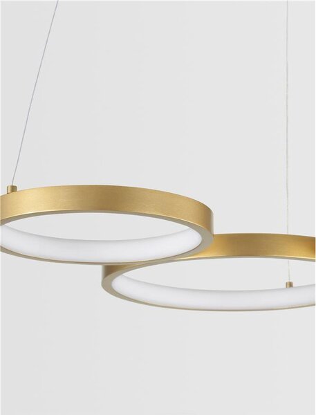 Nova Luce Závěsné LED svítidlo MAGNUS, 28W 3000K stmívatelné Barva: Mosaz