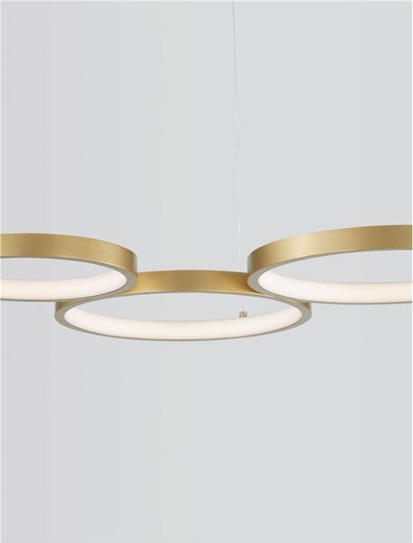 Nova Luce Závěsné LED svítidlo MAGNUS, 28W 3000K stmívatelné Barva: Mosaz