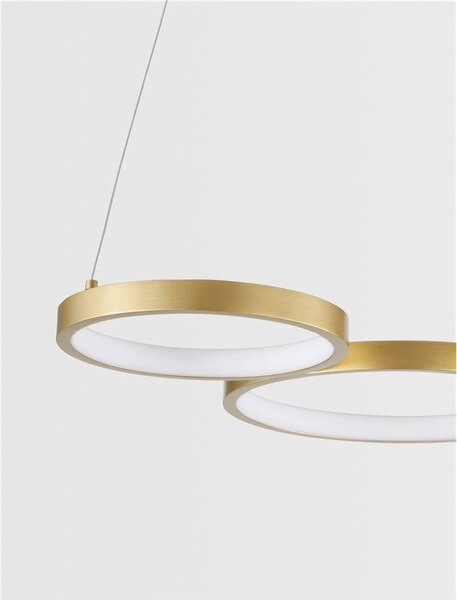 Nova Luce Závěsné LED svítidlo MAGNUS, 28W 3000K stmívatelné Barva: Mosaz