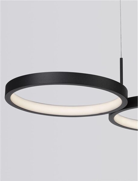 Nova Luce Závěsné LED svítidlo MAGNUS, 41W 3000K stmívatelné Barva: Černá