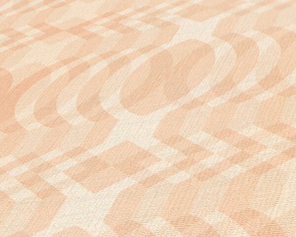 A.S. Création | Vliesová tapeta na zeď Retro Chic 39534-5 | 0,53 x 8,5 m | růžová, meruňková