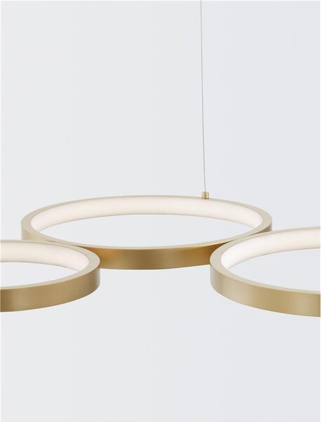 Nova Luce Závěsné LED svítidlo MAGNUS, 28W 3000K stmívatelné Barva: Mosaz