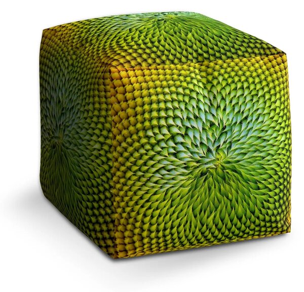 Sablio Taburet Cube Detailní květ - 40x40x40 cm