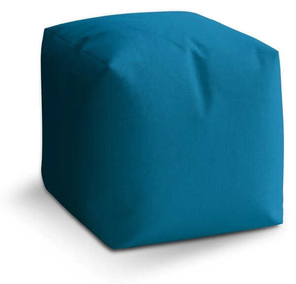 Sablio Taburet Cube Safírově modrá - 40x40x40 cm