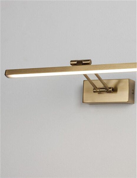 Nova Luce Nástěnné LED svítidlo nad obrazy MARNELL, 12W 3000K, 37,6cm Barva: Mosaz