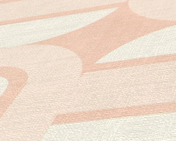 A.S. Création | Vliesová tapeta na zeď Retro Chic 39536-5 | 0,53 x 8,5 m | růžová, krémová