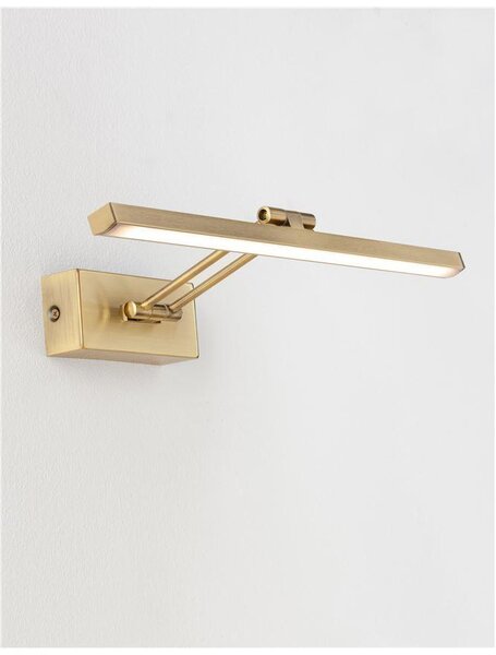 Nova Luce Nástěnné LED svítidlo nad obrazy MARNELL, 12W 3000K, 37,6cm Barva: Mosaz