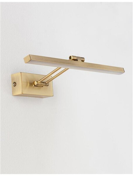 Nova Luce Nástěnné LED svítidlo nad obrazy MARNELL, 12W 3000K, 37,6cm Barva: Mosaz