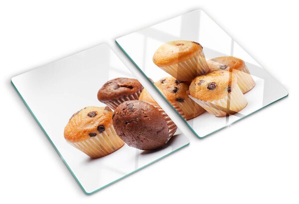 Skleněná deska do kuchyně Čokoládové a vanilkové muffiny ddk-nr-wm-00006961