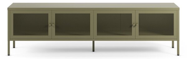 Zelený kovový TV stolek 160x50x35 cm Fayna – Marckeric