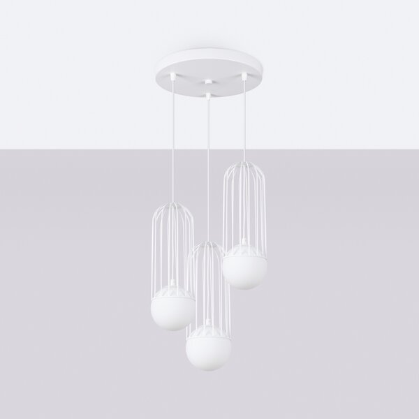 Sollux Lighting Závěsné svítidlo BRINA 3P bílé