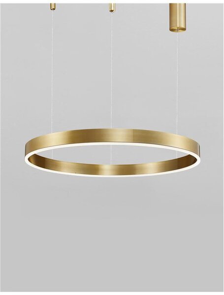 Nova Luce Závěsné LED svítidlo MOTIF, ø 100cm, 55W 3000K stmívatelné Barva: Mosaz