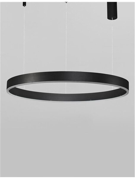 Nova Luce Závěsné LED svítidlo MOTIF, ø 80cm, 48W 3000K stmívatelné Barva: Mosaz