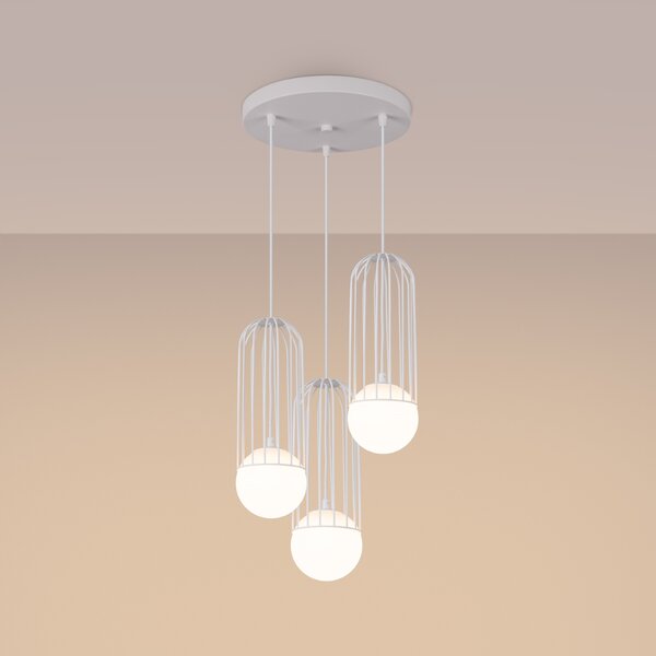 Sollux Lighting Závěsné svítidlo BRINA 3P bílé
