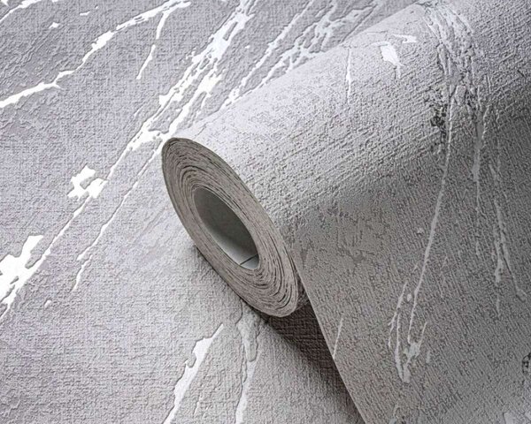 A.S. Création | Vliesová tapeta na zeď Casual Living 39336-1 | 0,53 x 10,05 m | šedá, metalická
